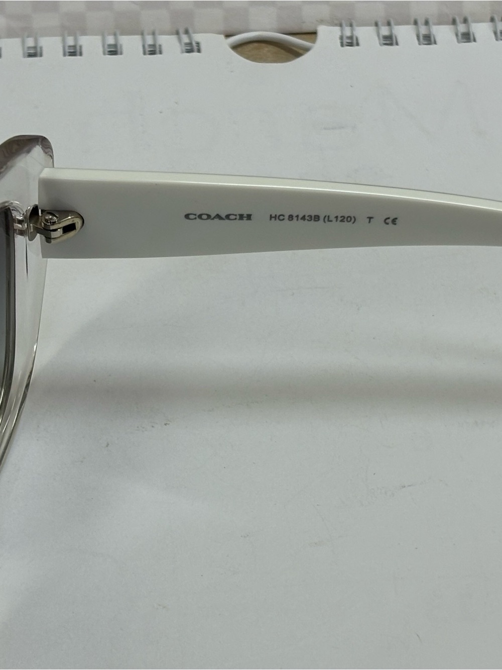 New Coach HC8143B (L120) 531611 Crystal/White Sunglasses - Picture 8 of 10